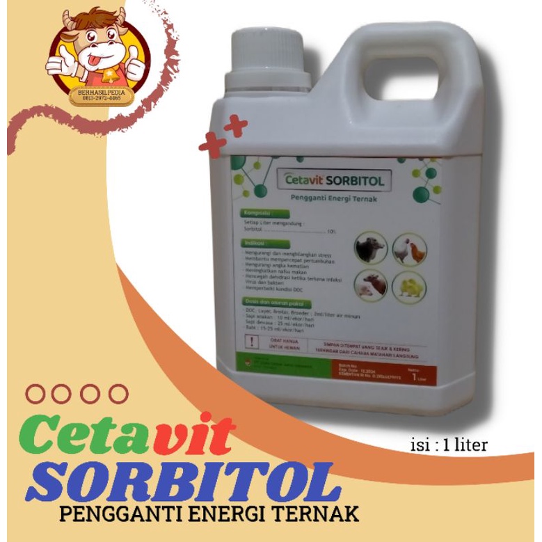 Cetavit Sorbitol 1 Liter Suplemen Penambah | Pemulih Energi Ternak