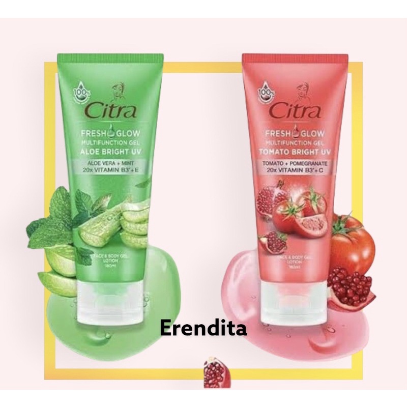 citra fresh glow multifunction gel 180ml / citra / pelembab muka / pelembab wajah / citra glow / cit