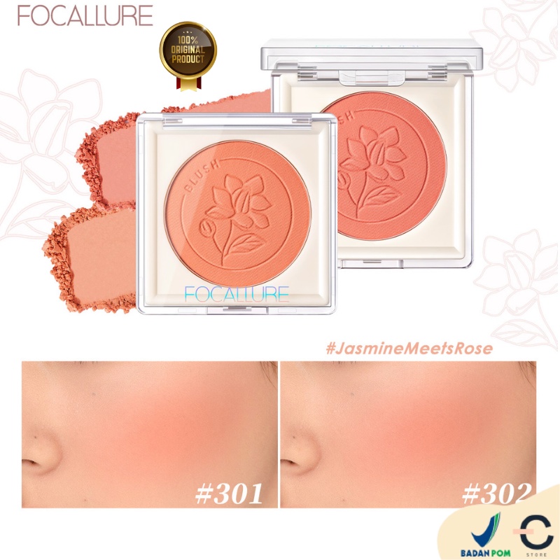 [ORI BPOM] FOCALLURE Perfection Velvet Blush #JasmineMeetsRose Blush High Pigmen Tahan Lama bedak #FA235