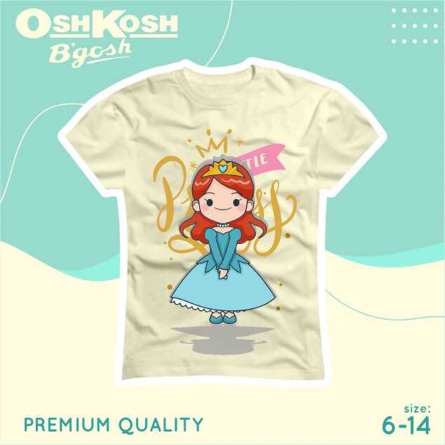OSHKOSH JUNIOR GIRL • KAOS ANAK PEREMPUAN • Princess series — Cream