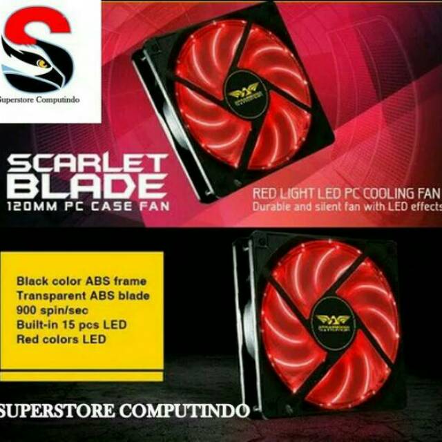 Fan Armaggeddon Scarlet Blade 12cm Red Led