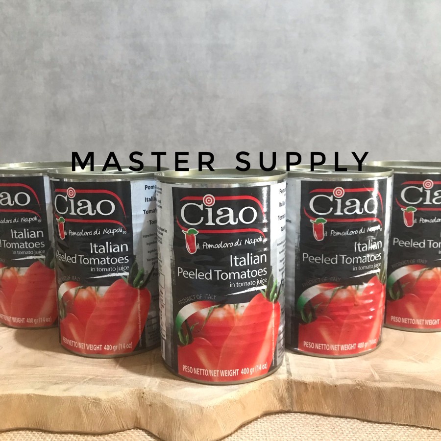 

CIAO ITALIAN PEELED TOMATOES 400 GR / WHOLE PEELED TOMATO /TOMAT KUPAS