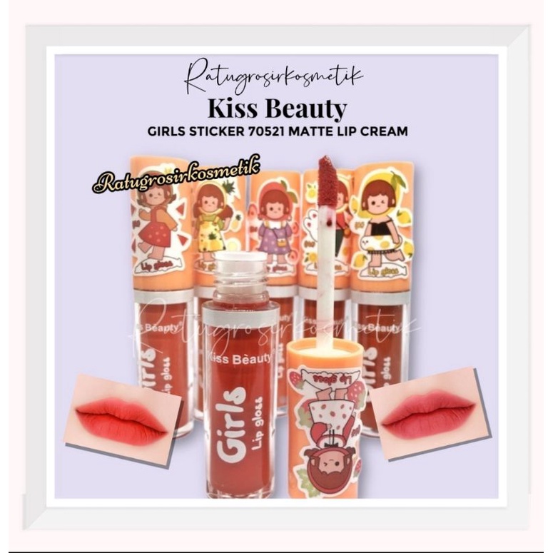 [PER 6 PCS] LIP GLOSS KISS BEAUTY GIRLS MATTE NO.70521-03