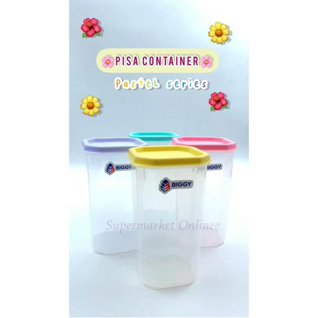 Toples Box Botol Multifungsi Container Pisa Wadah Kotak Tempat Makanan / Air Serbaguna Botol Minum 1liter Toples Kue