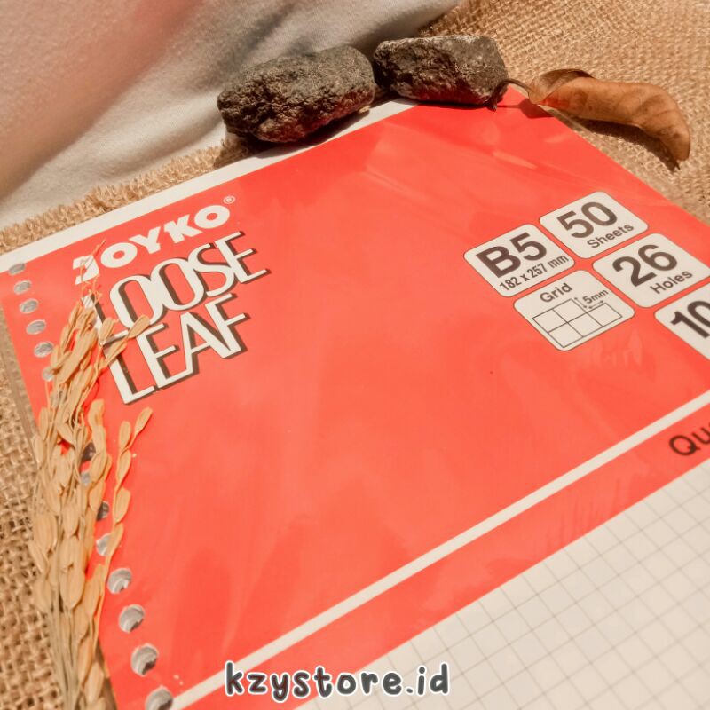 

Joyko loose leaf B5 grid 100 gsm isi 50 lembar