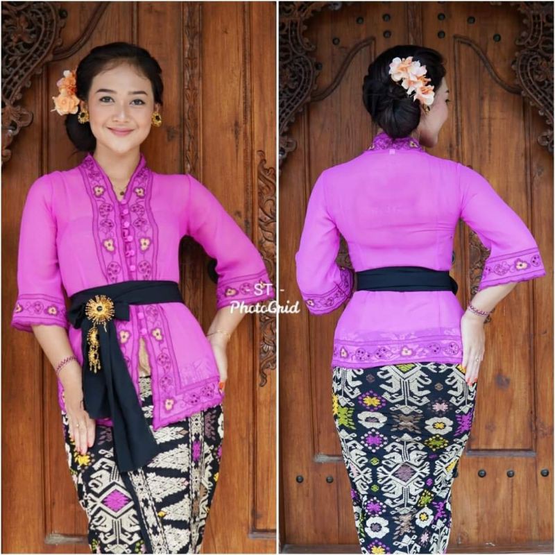 Kebaya Semi Bordir Sutra Creape | Kebaya Bali