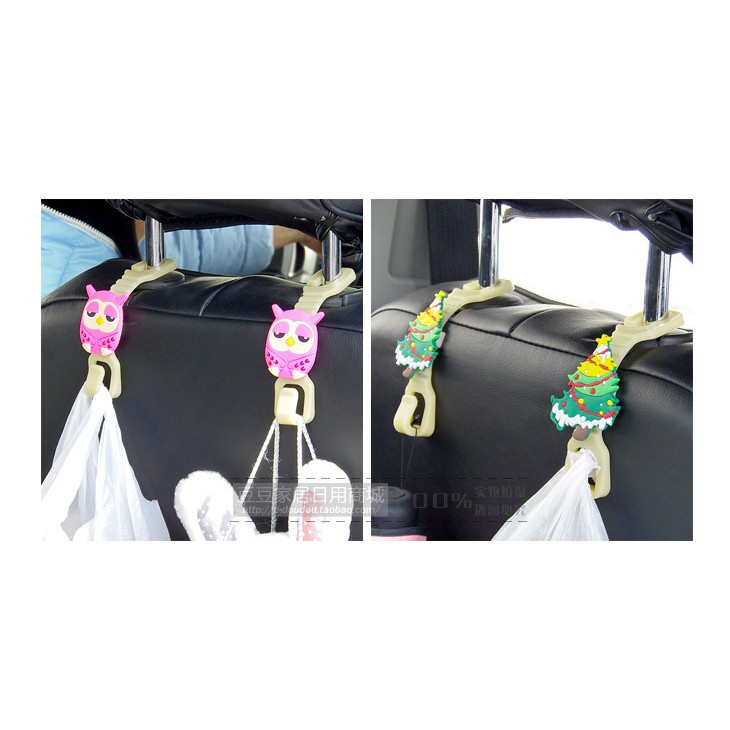 Aksesoris mobil isi 2 Pcs - Kait / Gantungan Barang Untuk Mobil - Motif Lucu dan Unik