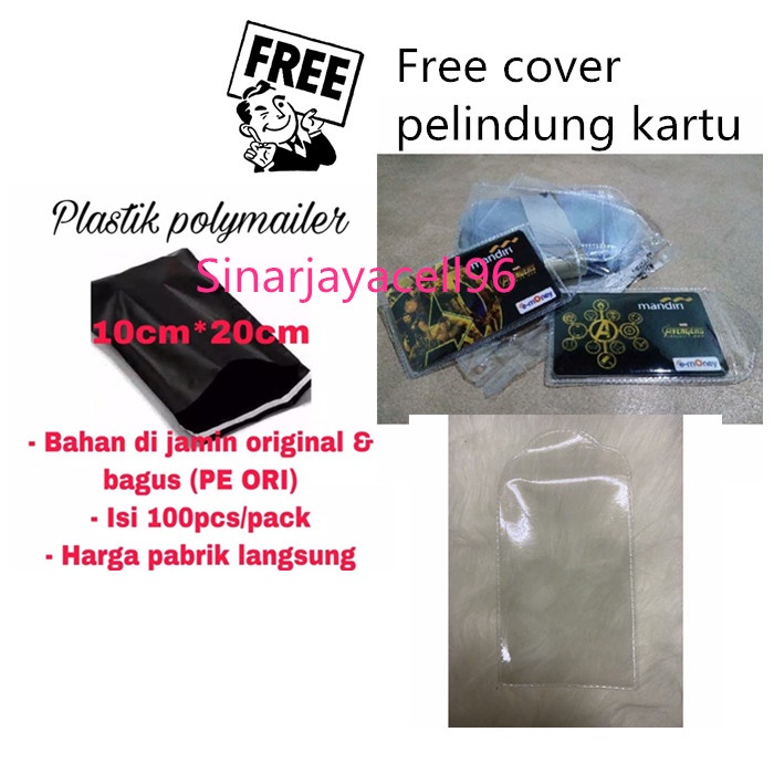 

plastik packingan olshop polimailer10 x 20 (100pcs Free cover kartu )