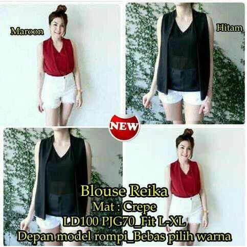 MURAH  Atasan pakaian wanita imlek blouse rika//tunik/fashion/baju wanita/baju simpel/baju sexsi ke