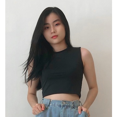 MODAVIE - KATE TURTLE NECK TOP Tanktop Korea Crop Tank Top Baju Atasan Wanita