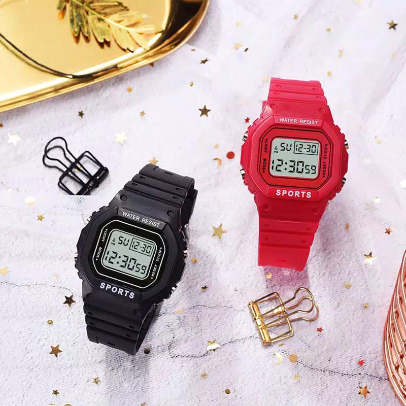 Jam Tangan Wanita Sport Waterproof Digital Watch GD Same Paragraph Small Daisy Floral Motif Women