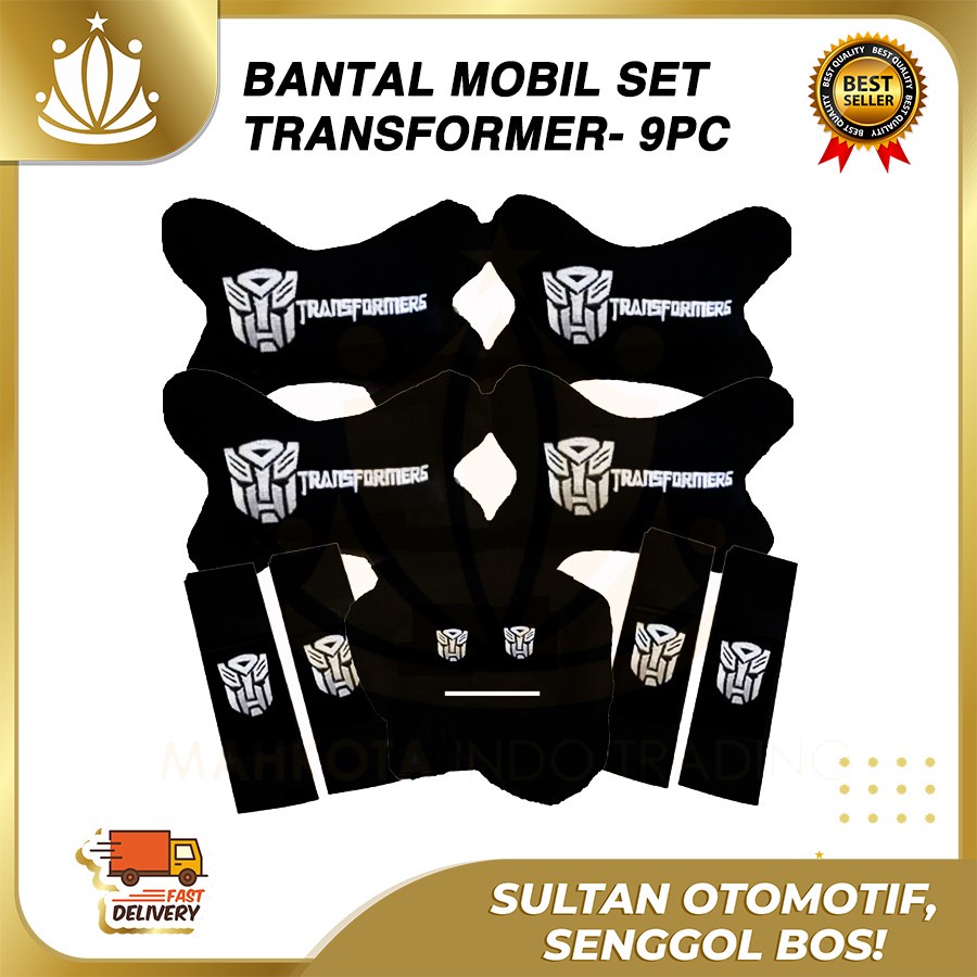 Bantal Jok Mobil TRANSFORMER Set 9 PC / Bantal Leher Mobil ROBOT TRANSFORMERS 9 PC PROMO MURAH