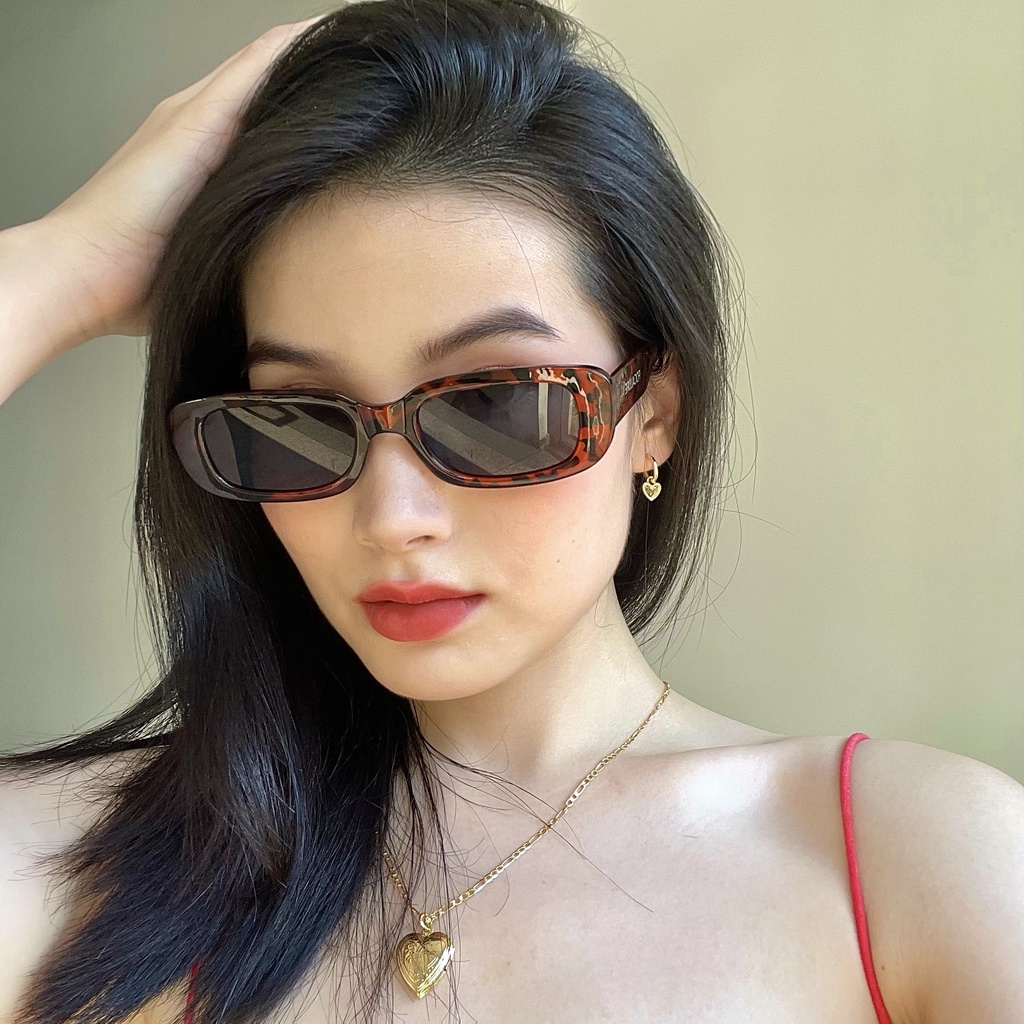 FOCALLURE AmberGold Men/Women Plastic Retro Sunglasses Square Spek Mata Cermin Eyeglasses Brand Design