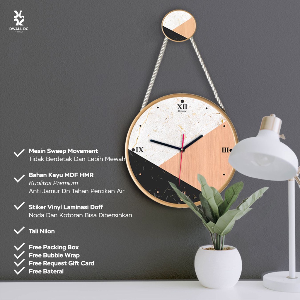 Jam Dinding Gantung Besar 40cm Jam Dinding Kayu Aesthetic Sweep Movement Series Jam Dinding Minimalis Aesthetic Art Minimalis Hiasan Dekorasi