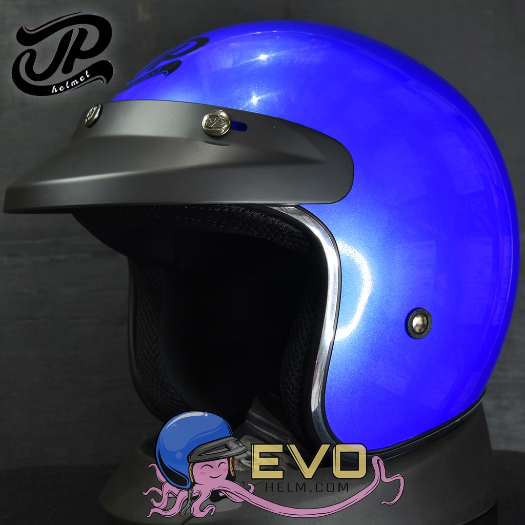 HELM BOGO JPX_JP NEW BIGIE_SOLID - BLUE METALIK GLOSI