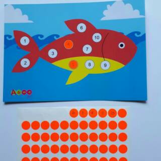 Stiker Label Stiker Montessori Hewan Stiker Dot Warna Stiker Label Stiker Montessori Hewan Stiker Dot Warna