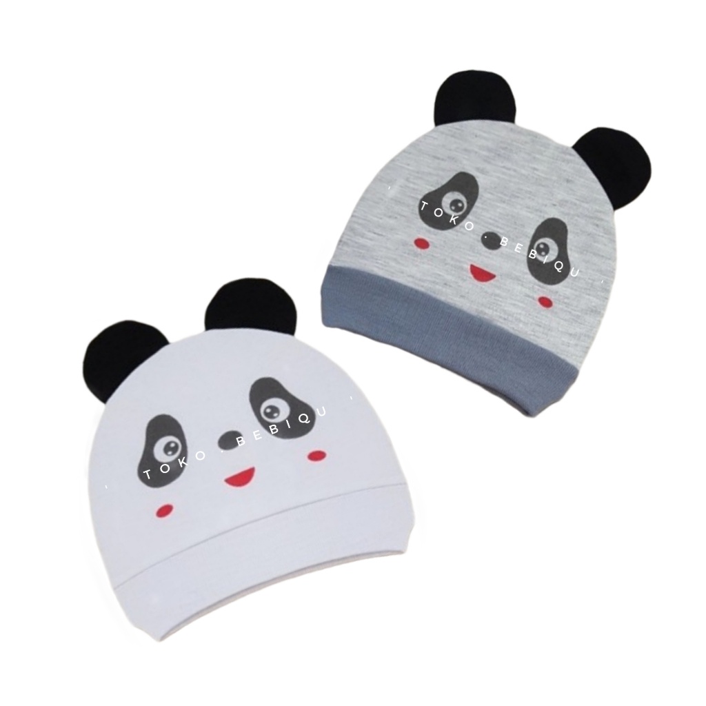 Topi Bulat Bayi - Motif Panda