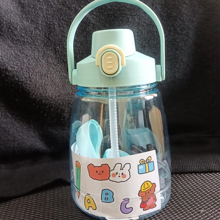 Promo 17|SQ31|YGS - BOTOL MINUM VIRAL 1.3 LITER TRANSPARAN  / BOTOL MINUM VIRAL STICKER / BOTOL MINU