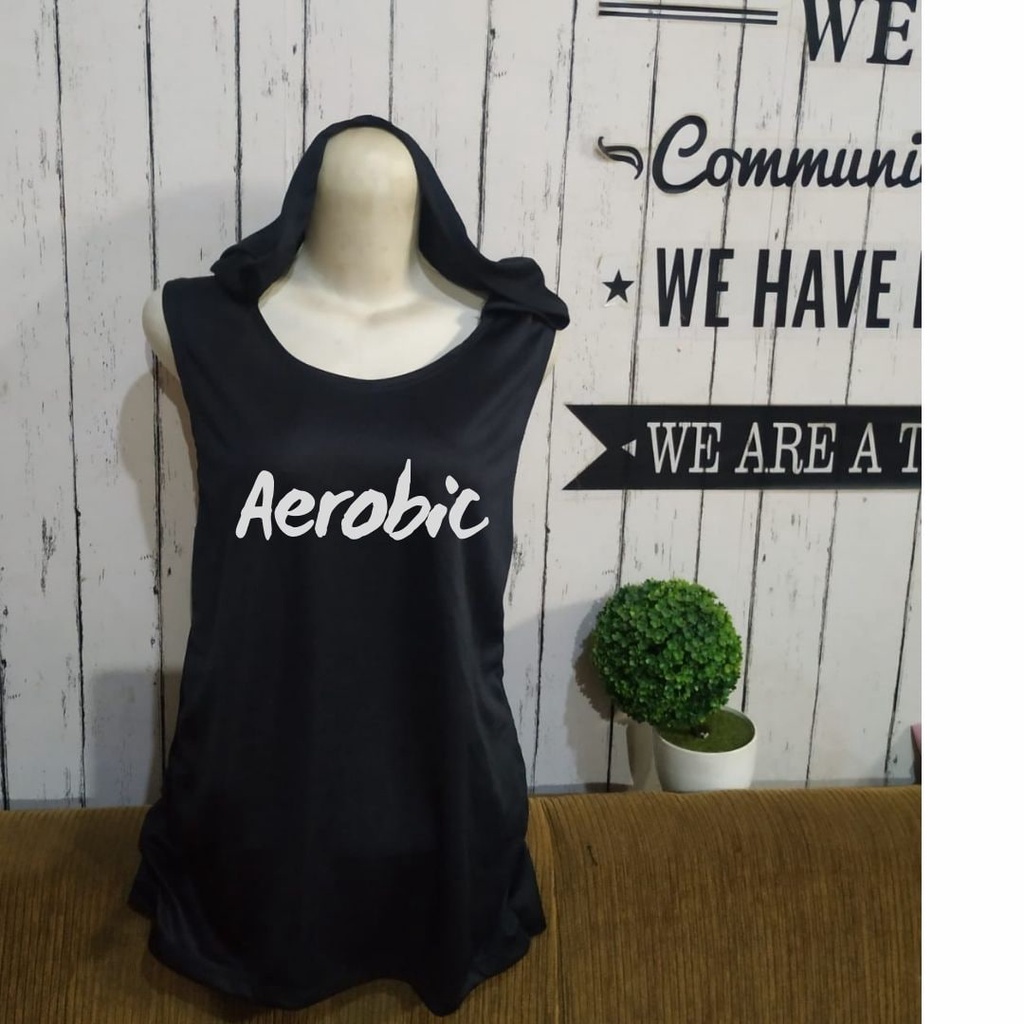 Clothing May - Rompi Zumba Aerobic Hitam Original Rompi Senam Senam Ibu-Ibu Olahraga Sport Wanita Vest Kekinian Terbaru Terlaris Viral Rompi Termurah Promo Big Sale Atasan Wanita Perempuan Cewek