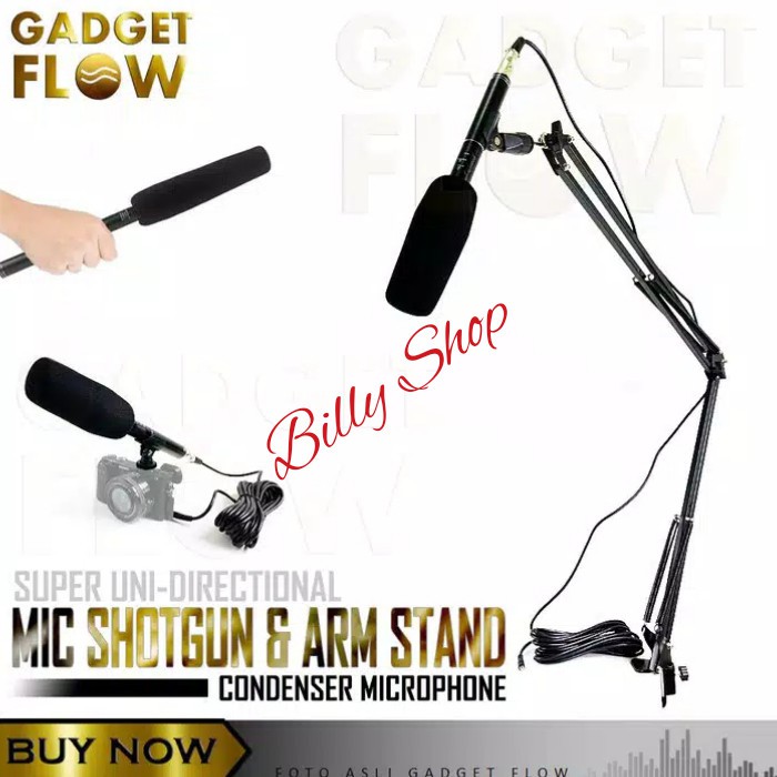 Paket Mic Shotgun Plus Stand mic