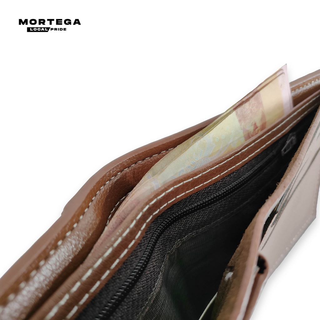 Dompet Lipat Pria Mortega Casual Wallet - Dompet Original Mortega Kulit Sintetis - Leather Wallet - dompet cowok