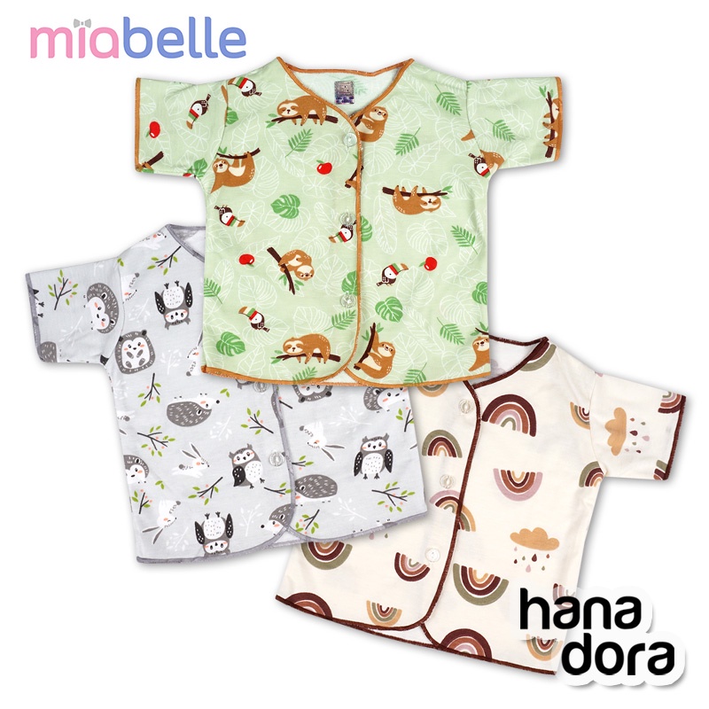 Miabelle Baju Pendek Kancing Depan Newborn Woodland Series