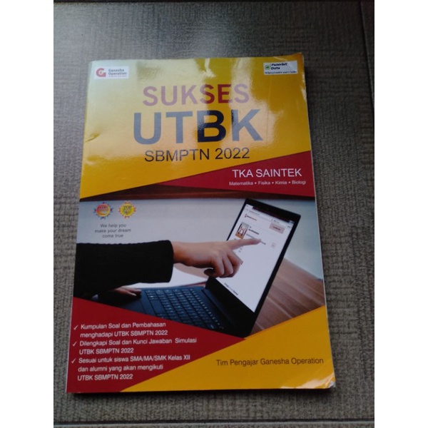 Preloved buku utbk GO saintek terbaru 2022