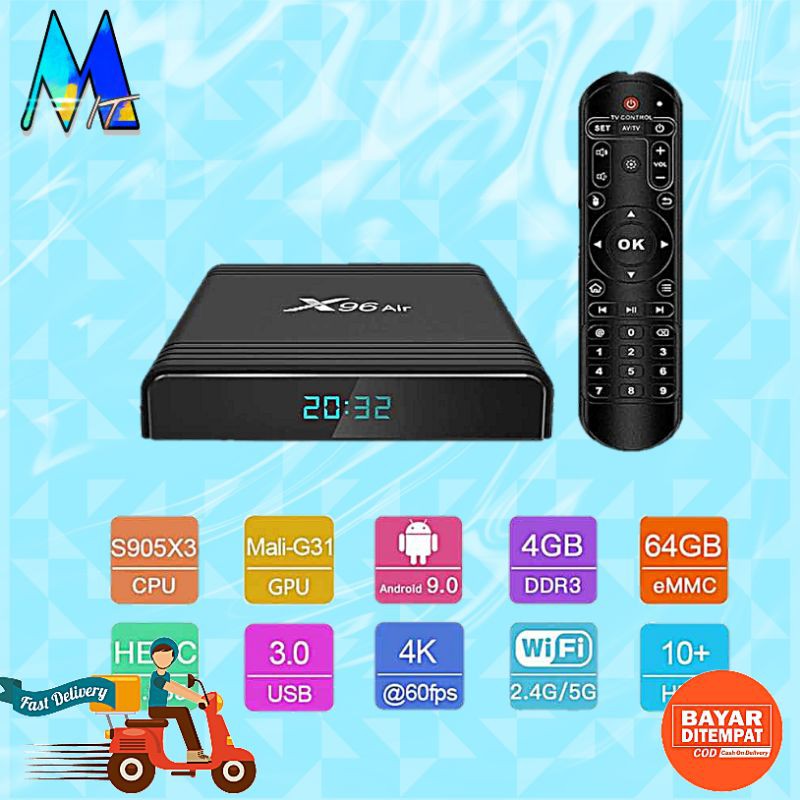 X96 Air Android TV Box 4K 4GB RAM 32GB ROM