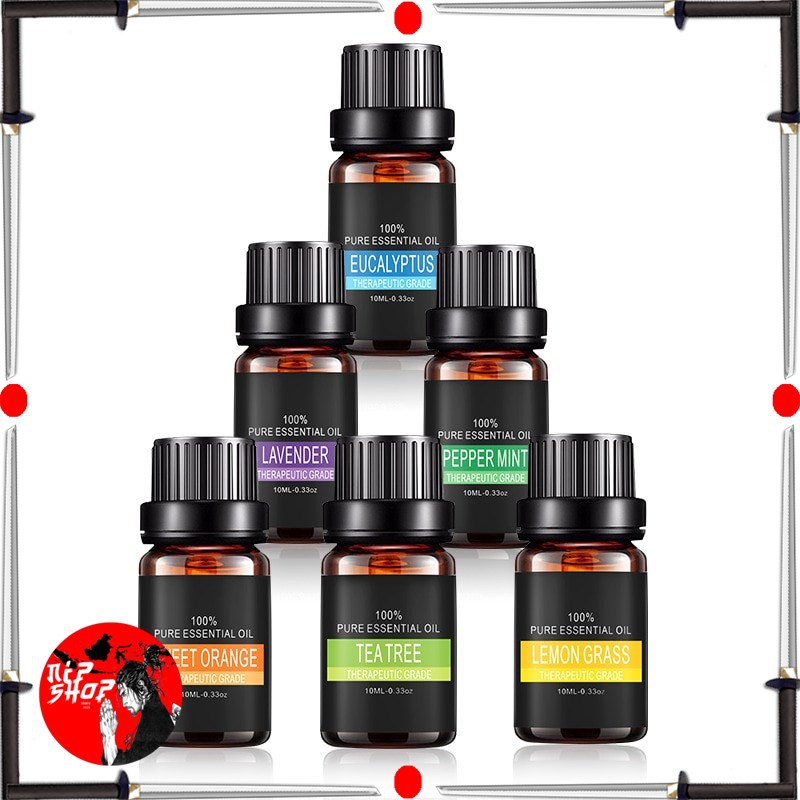 Eighteen Pure Essential Fragrance Oils Minyak Aromatherapy Diffusers 10ml 6 PCS - TSLM3