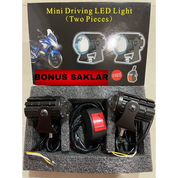 laser foglamp d2 superbright high low mini driving lampu tembak laser BONUS SAKLAR