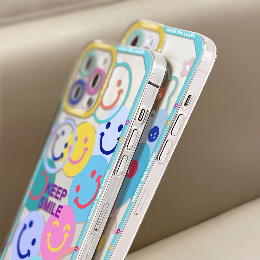 Casing TPU Samsung Galaxy A12 A13 A22 A73 A53 S22 A72 4G / 5G A52 A52S A32 A21S A71 A51 A50 A50S A30S S22 Ultra21 S30 Motif Smiley Feul