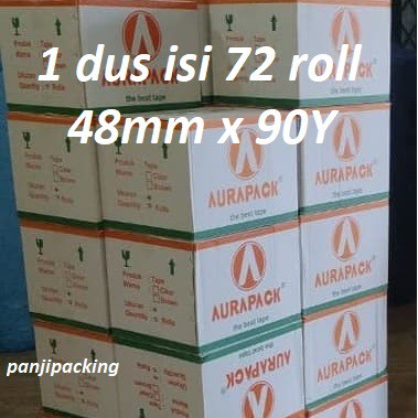 

Lakban Bening Coklat Aurapack 1 dus 48mm x 90 Yard Aura Pack Solatip Tebal