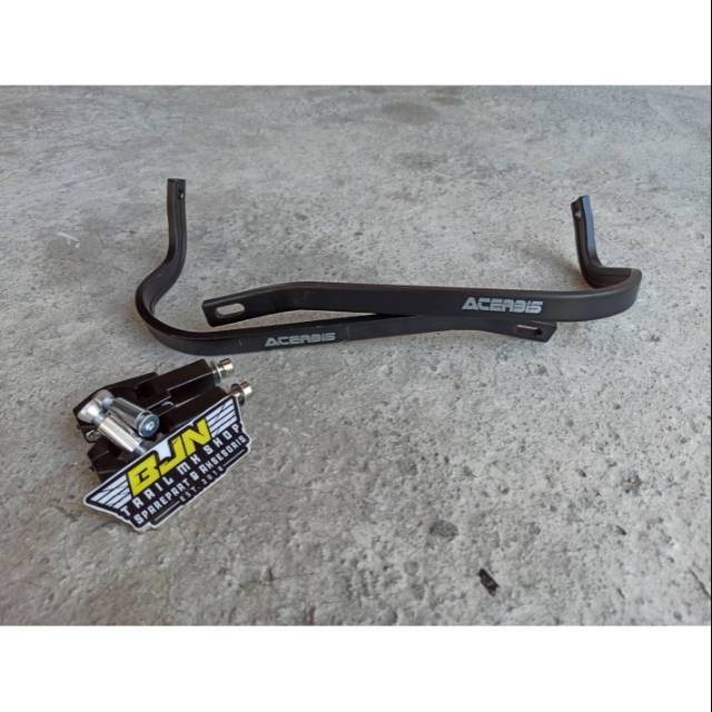 Handguard besi acerbis warna hitam dan gold