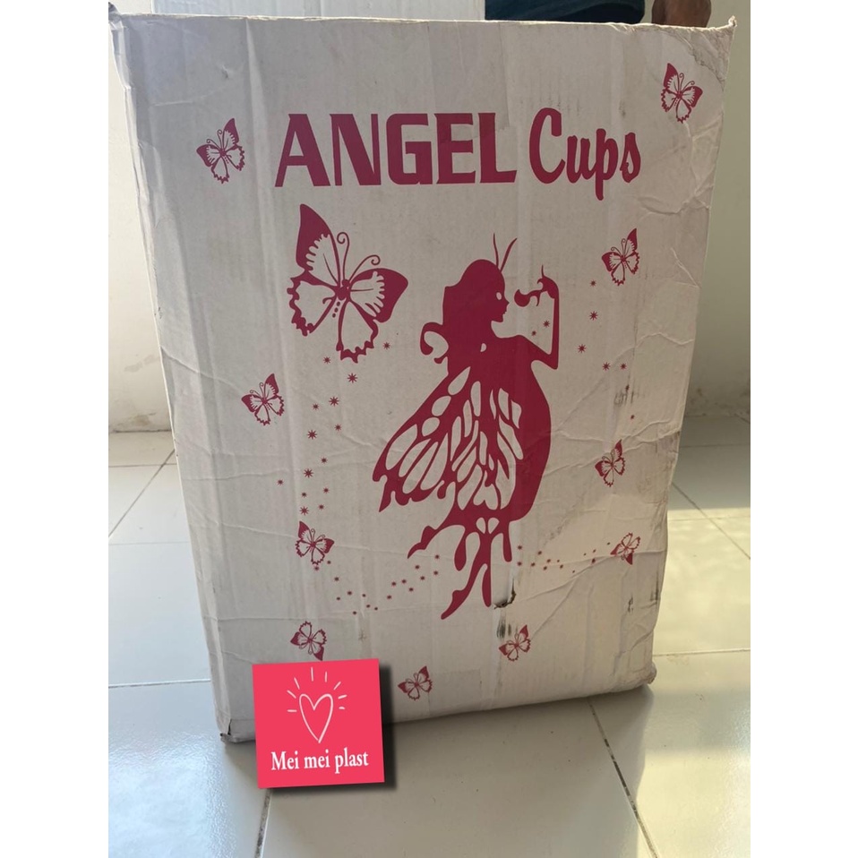 GELAS KOPI PLASTIK/GELAS PLASTIK KECIL/GELAS TEH MEREK ANGEL 1 DUS ISI 2000 PCS TERMURAH