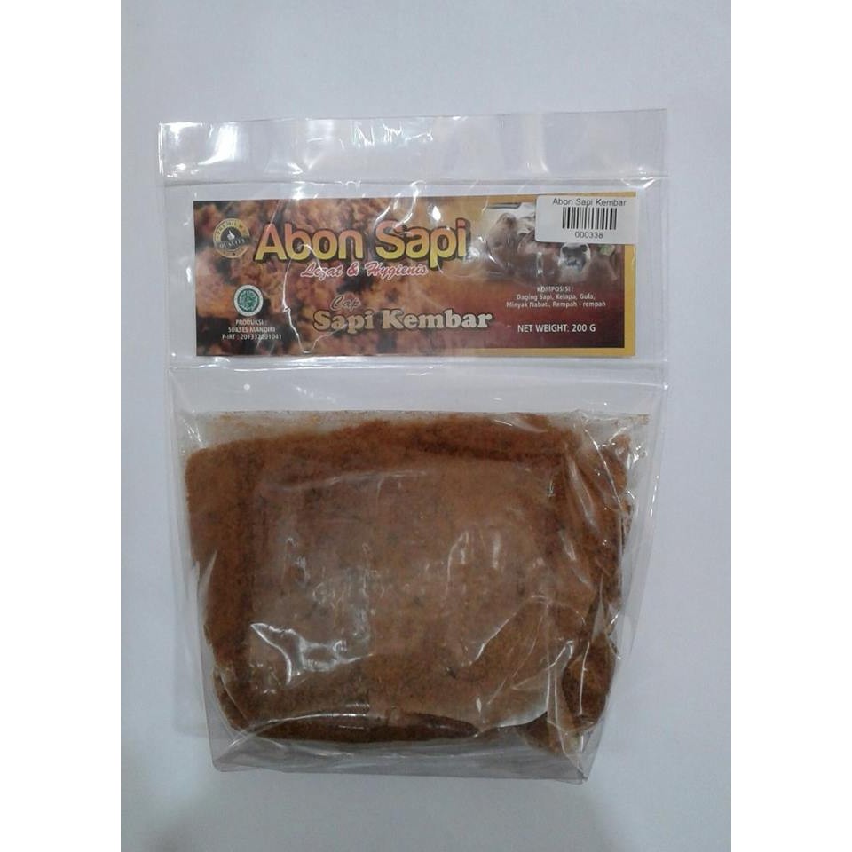 

Abon 200 gram Cap Sapi Kembar - Asli Padang