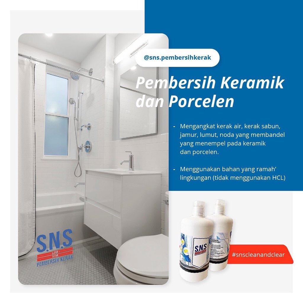 SNS pembersih keramik &amp; Porcelen