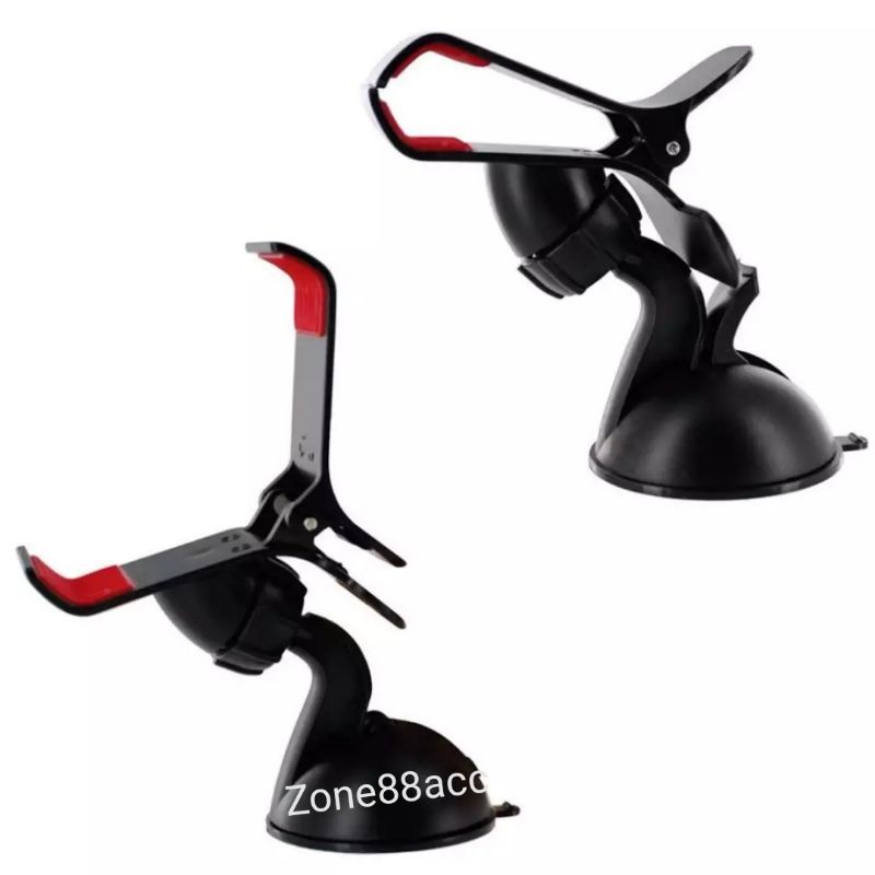 Phone Holder Mobil Car jepit Dasboard kaca kepiting stand Standing smartphone Handphone Hp 360 gps maps