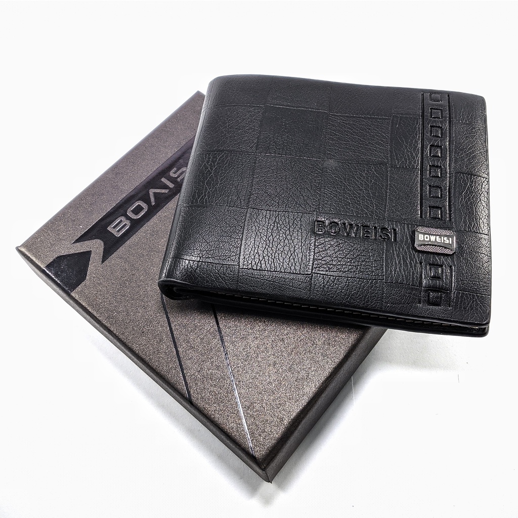 Dompet Lipat Pria Extra Slot Dengan Resleting Tanam