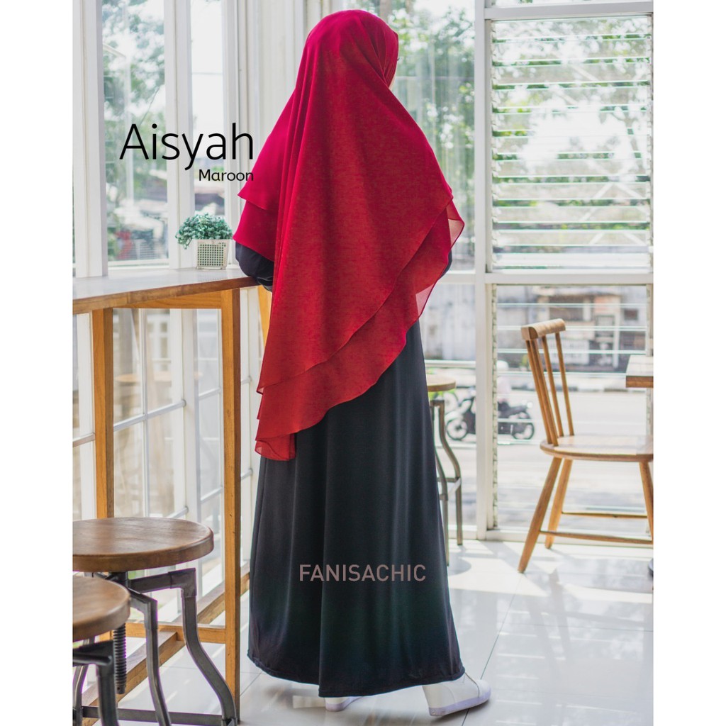 KHIMAR AISYAH Fanisachic JILBAB SYAR'I - NEW SERIES 2020 - Jilbab Polos fanisa chic