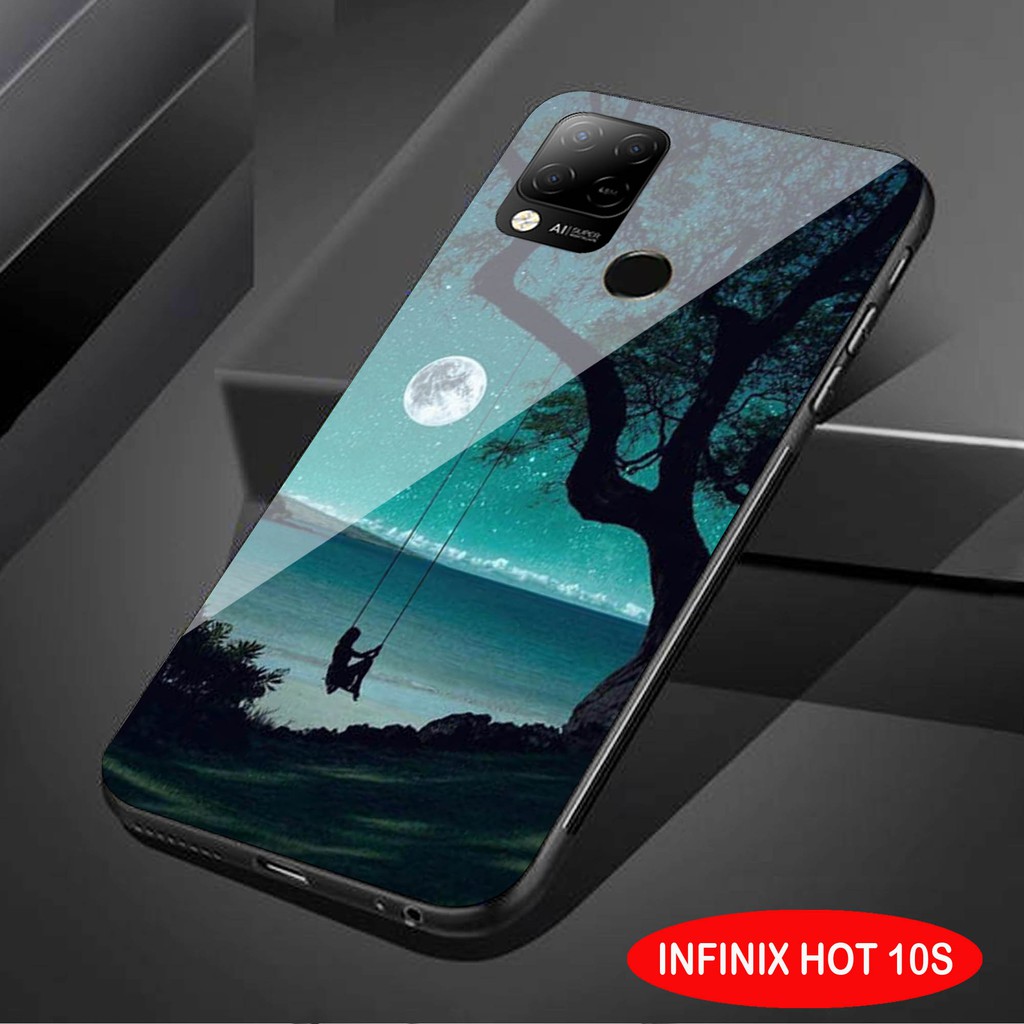 [H20] Softcase Glass Kaca Infinix Hot 10S - Casing Hp Infinix Hot 10S  - Case Hp Infinix Hot 10S
