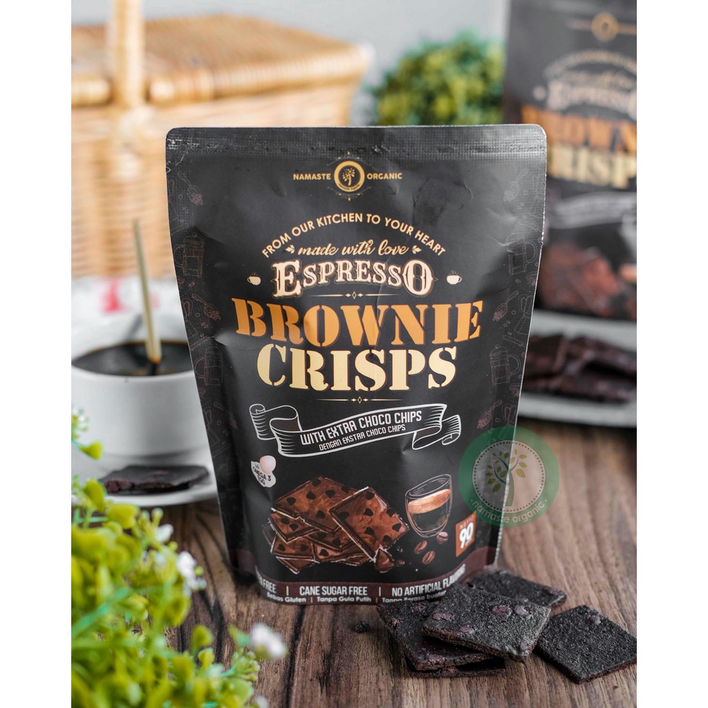 

ESPRESSO BROWNIE CRISPS - WITH EXTRA CHOCO CHIPS 90GR