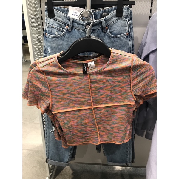 H&M womens - Kaos / T-shirt crop top motif
