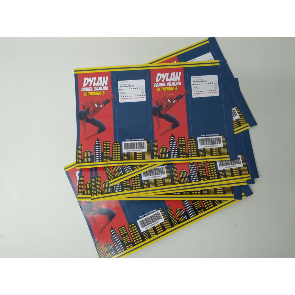 

Label Susu Kotak Custom Karakter Spiderman