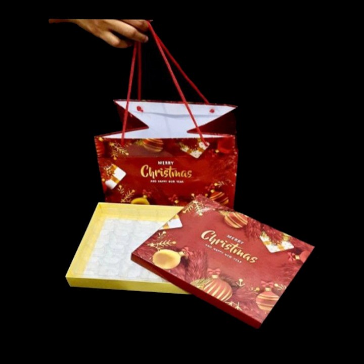 

Bundling Box Nastar + Paper Bag Natal Kotak Kemasan Dus Parcel Hampers Merry Christmas Packaging Hampers