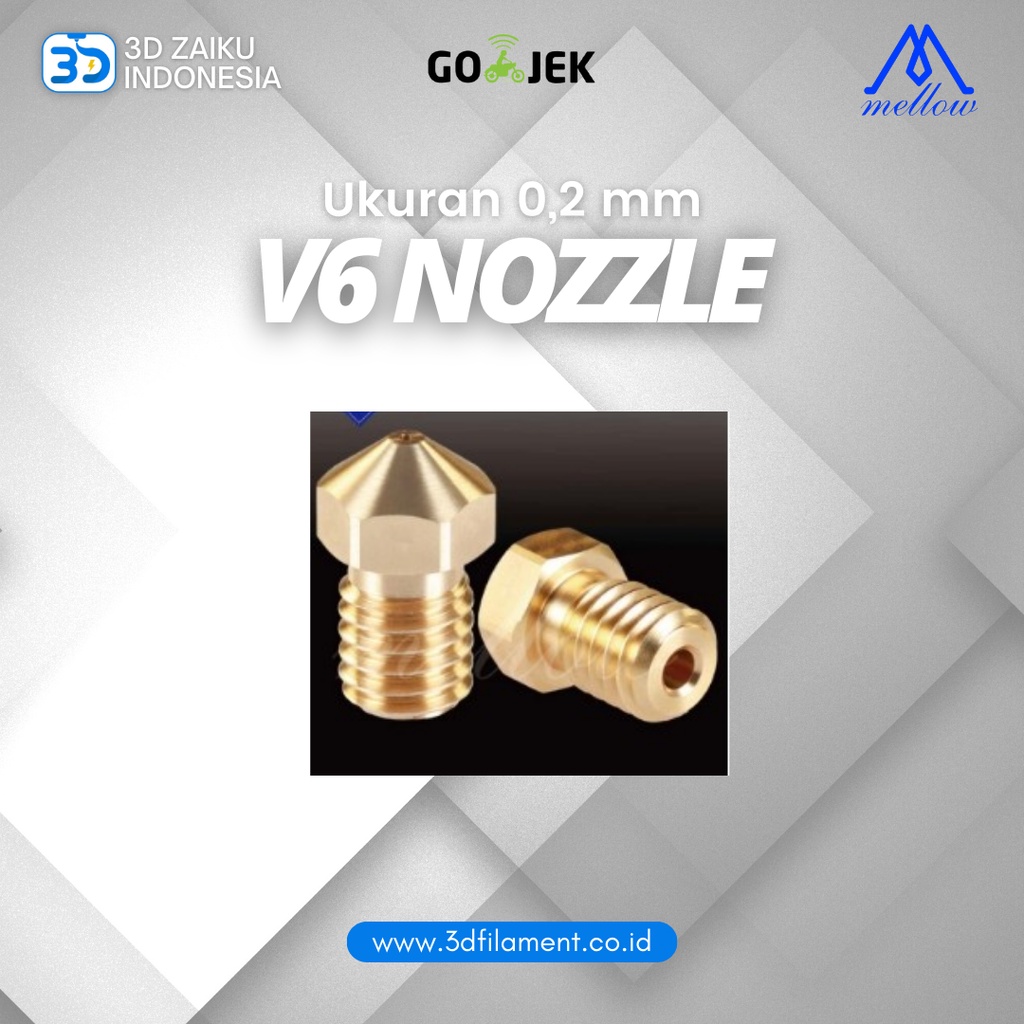 Original Mellow Top quality Brass E3D V6 Nozzle For M6 E3D Hotend