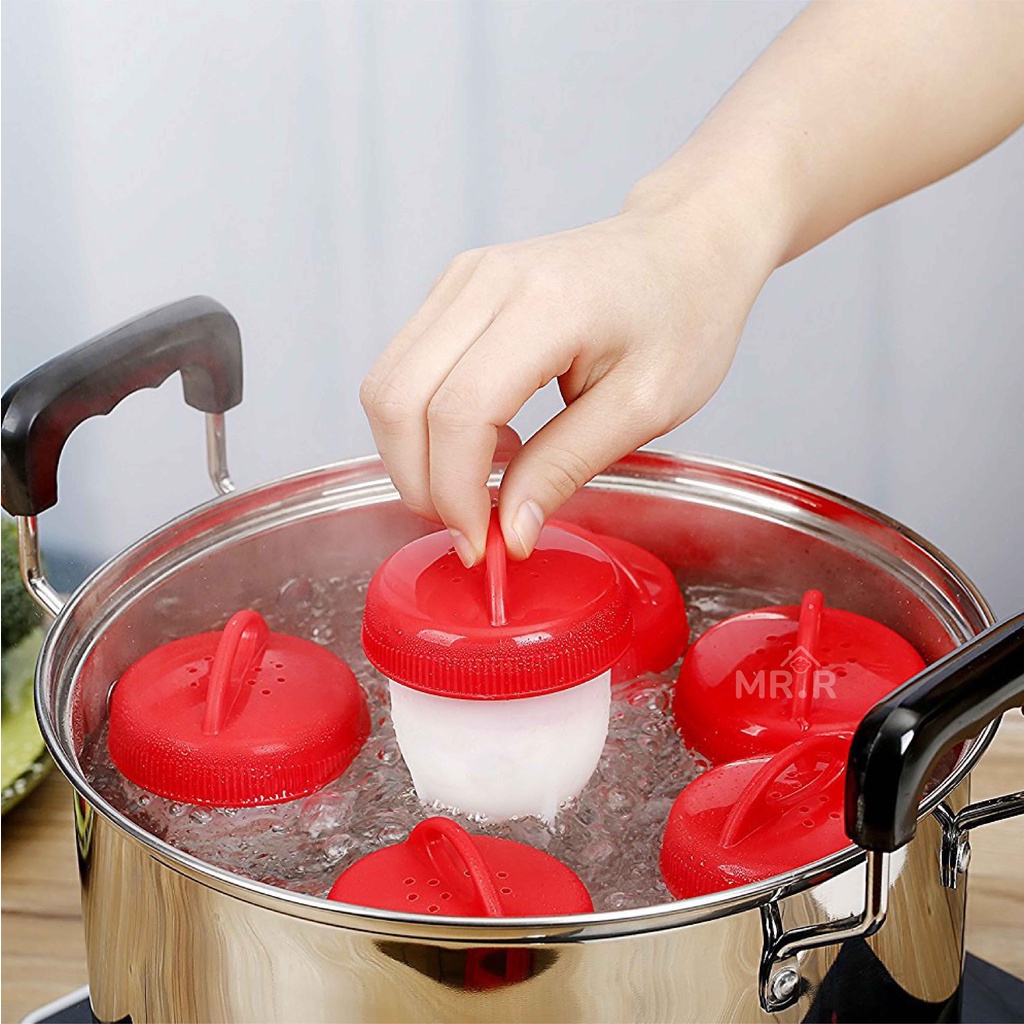 Alat Rebus Telur Cetakan Telur Rebus Perebus Telur Tempat Rebus Telor Silikon Silicone Egg Boil 1 pc