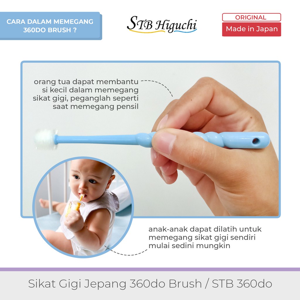 360do Toothbrush for Kids (POLOS DAN MOTIF) / Sikat Gigi Jepang 360 derajat / GREEN / BIRU / ORANGE / BROWN / RILAKUMA / MY MELODY