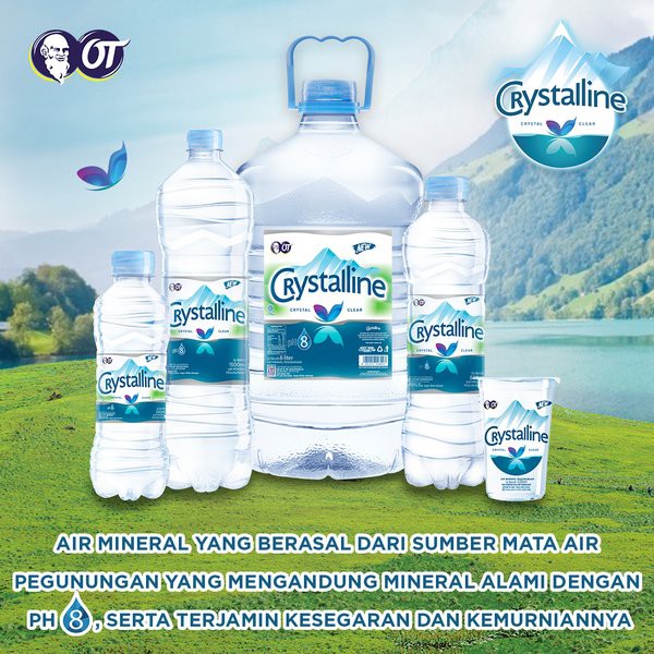 CRYSTALLINE AIR MINERAL ALAMI PEGUNUNGAN PH 8 / 600ML X 24 BOTOL