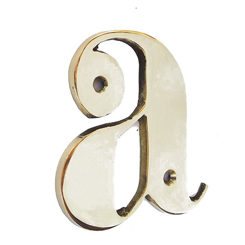 

Huruf Klasik Kecil Papan Nama Bisnis Kuningan / Brass Small Alpha - a - 6.5 cm