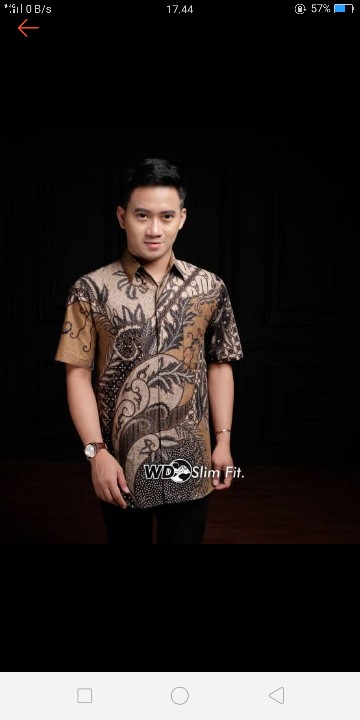 Bswart Batik Hrb026 Kenongo Hem Pendek Padi Pekalongan M L Xl Batik Pria Murah